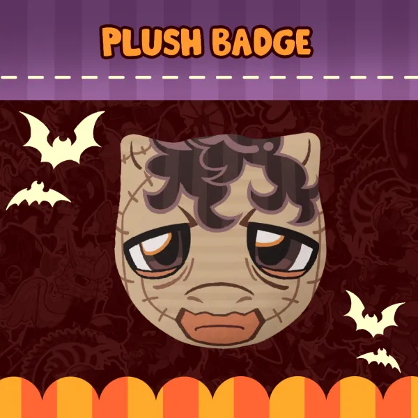 Leatherface Cat Plush Badge