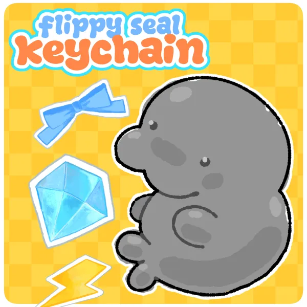 🌊 flippy seal - keychain