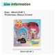 Custom Single Print Square Towel Size Information