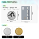 Memorial Coin Size Information