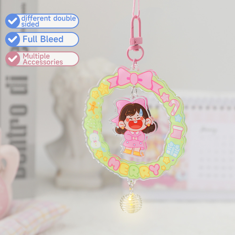 Custom Acrylic Wreath Dangling Lantern Pendant