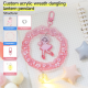 Custom Acrylic Wreath Dangling Lantern Pendant