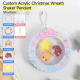 Custom Acrylic Christmas Wreath Shaker Pendant