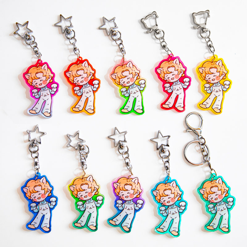 Custom Colored Edge Acrylic Keychains
