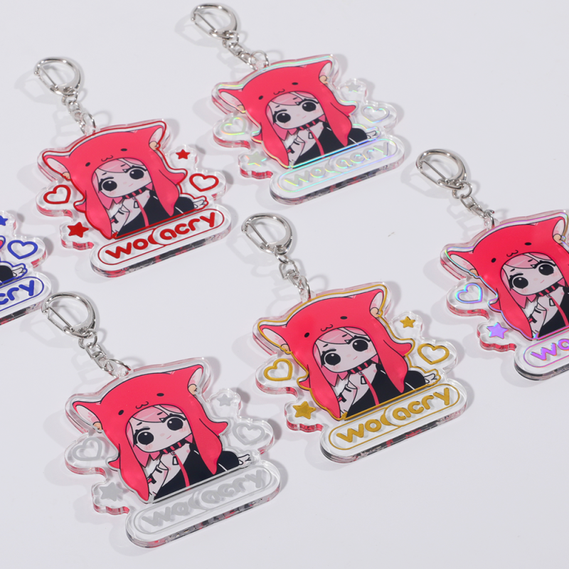烫Custom Hot Stamping Foil Acrylic Keychain
