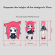 Ear Flick Acrylic Standees Size Reference