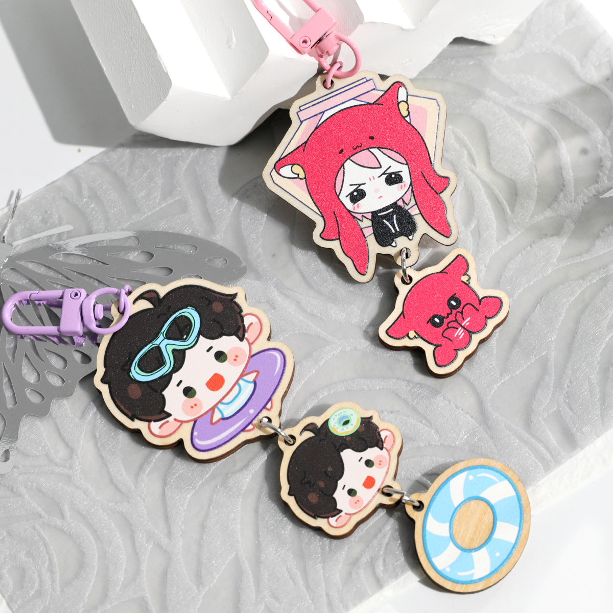 Custom Wood Connection Keychains
