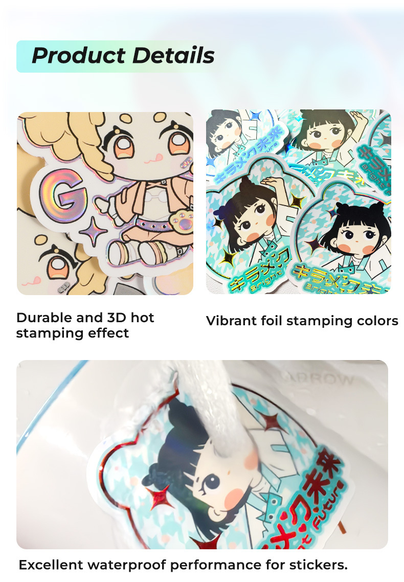 Custom Hot Foil Stamp Sticker3