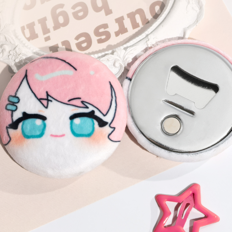 Custom Plush Badge Fridge Magnet