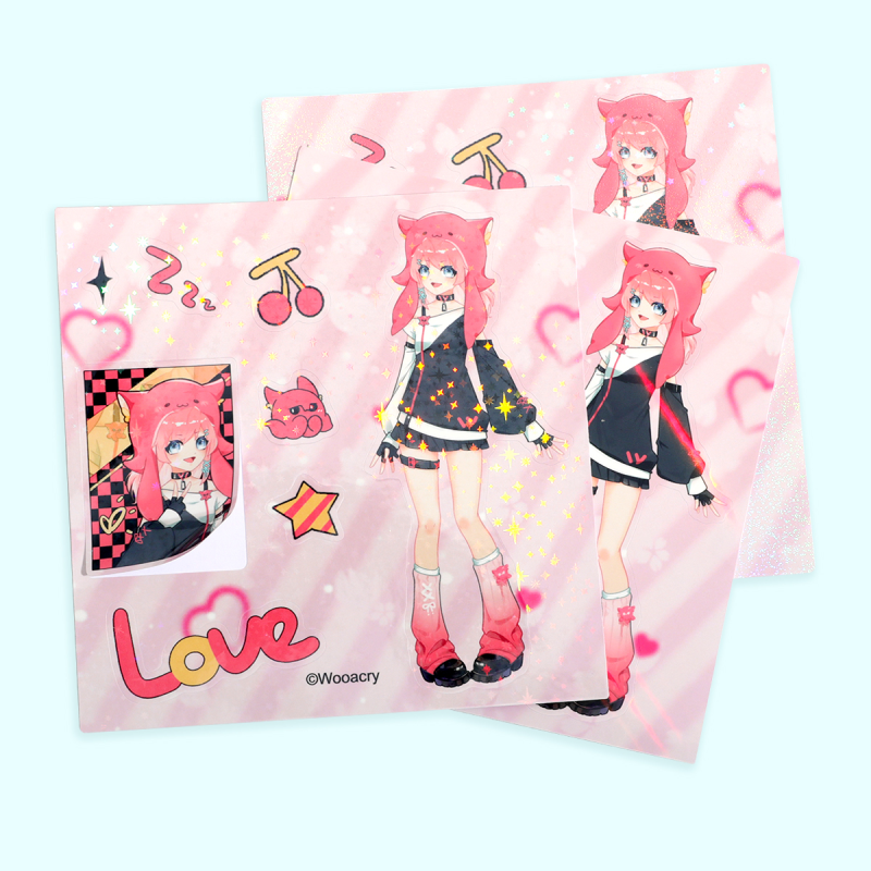 Custom Coated Paper Stickers Sheet