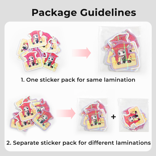 Custom Clear Transparent PET Vinyl Sticker Sheet