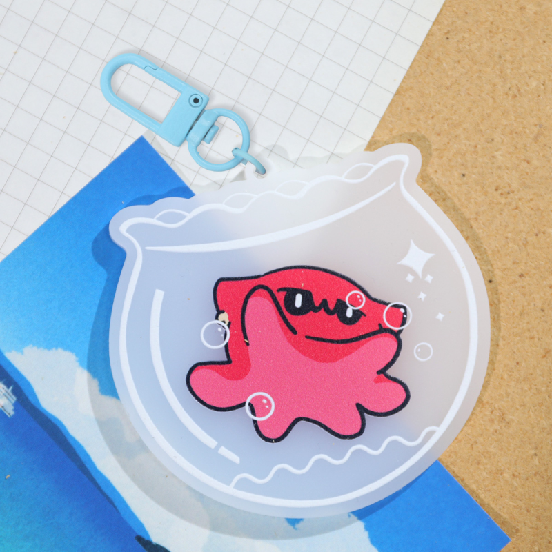 Custom White Frosted Acrylic Keychains