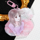 Custom Pink Pearl Acrylic Keychains