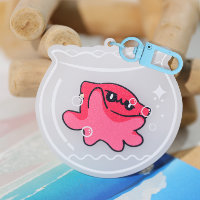 Custom White Frosted Acrylic Keychains