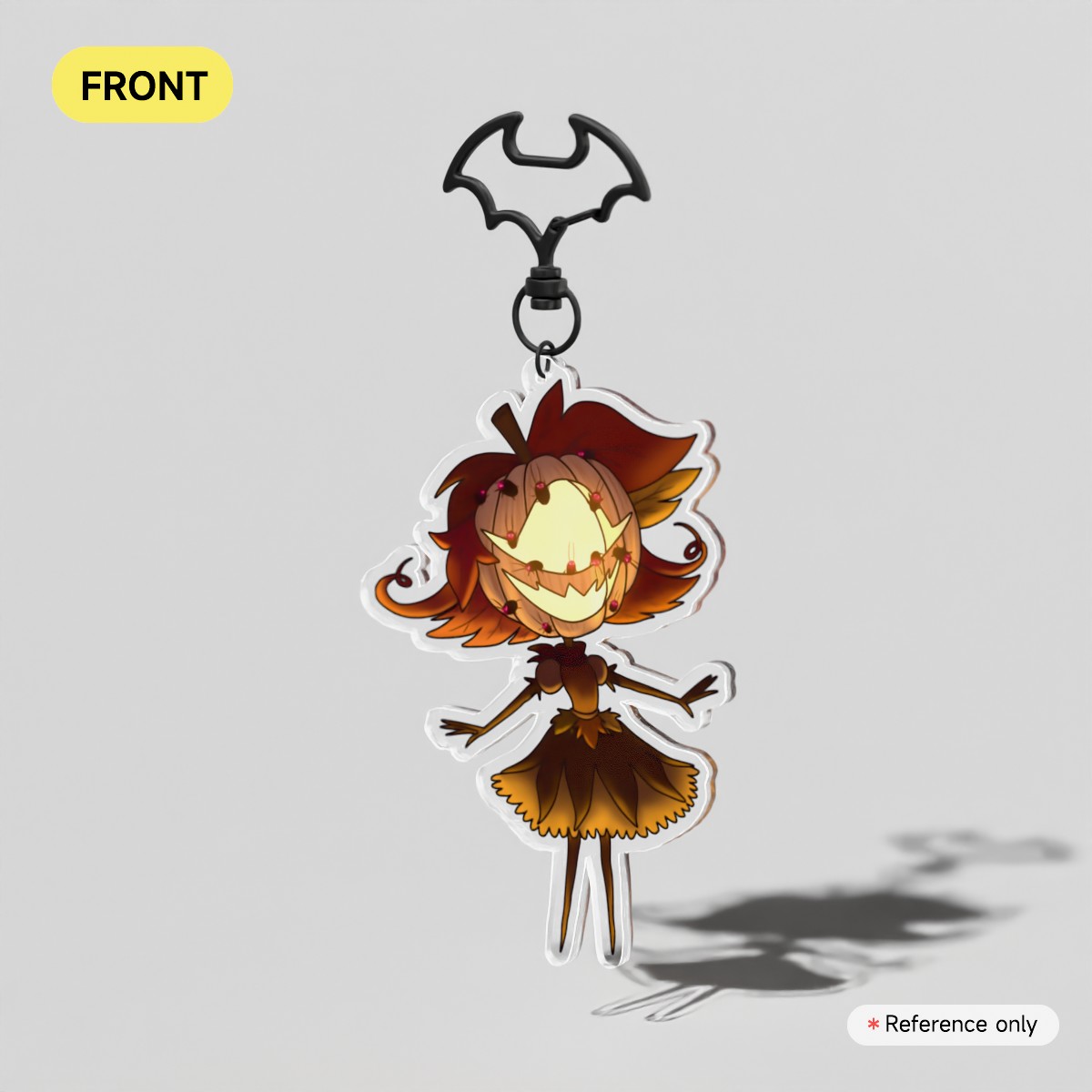 Hazbin Halloween | Pumpkinhead Niffty (Spooky Edition) - Clear Acrylic Keychains