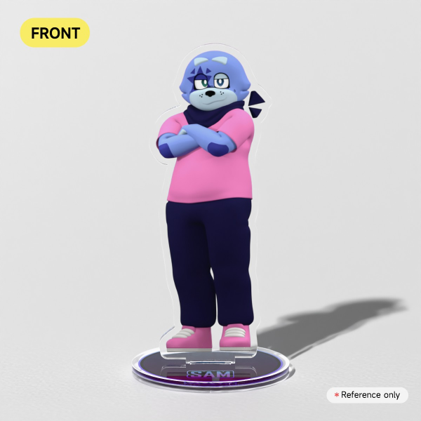 Sam Double Sided Clear Acrylic Standees