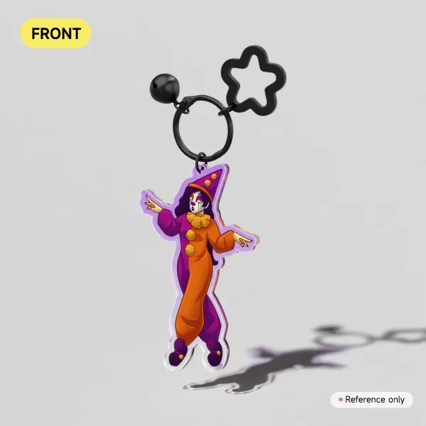 Dark Carnival Clown Gal - Acrylic Keychain