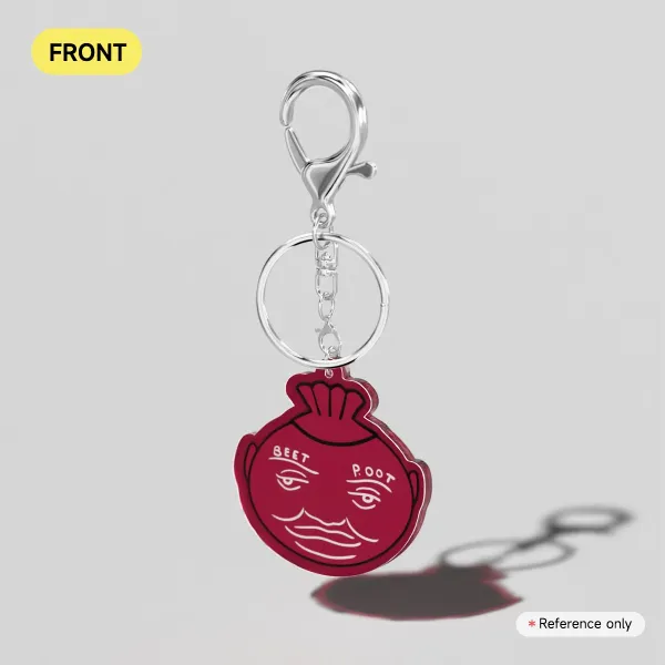 Beet Poot Acrylic Keychains