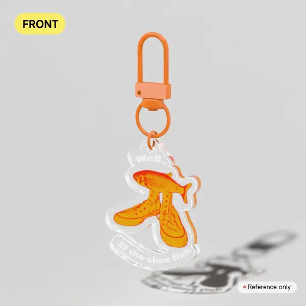 If The Shoe Fish Clear Acrylic Keychains
