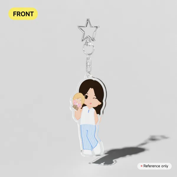 croquet zosia holding carol clear acrylic keychains