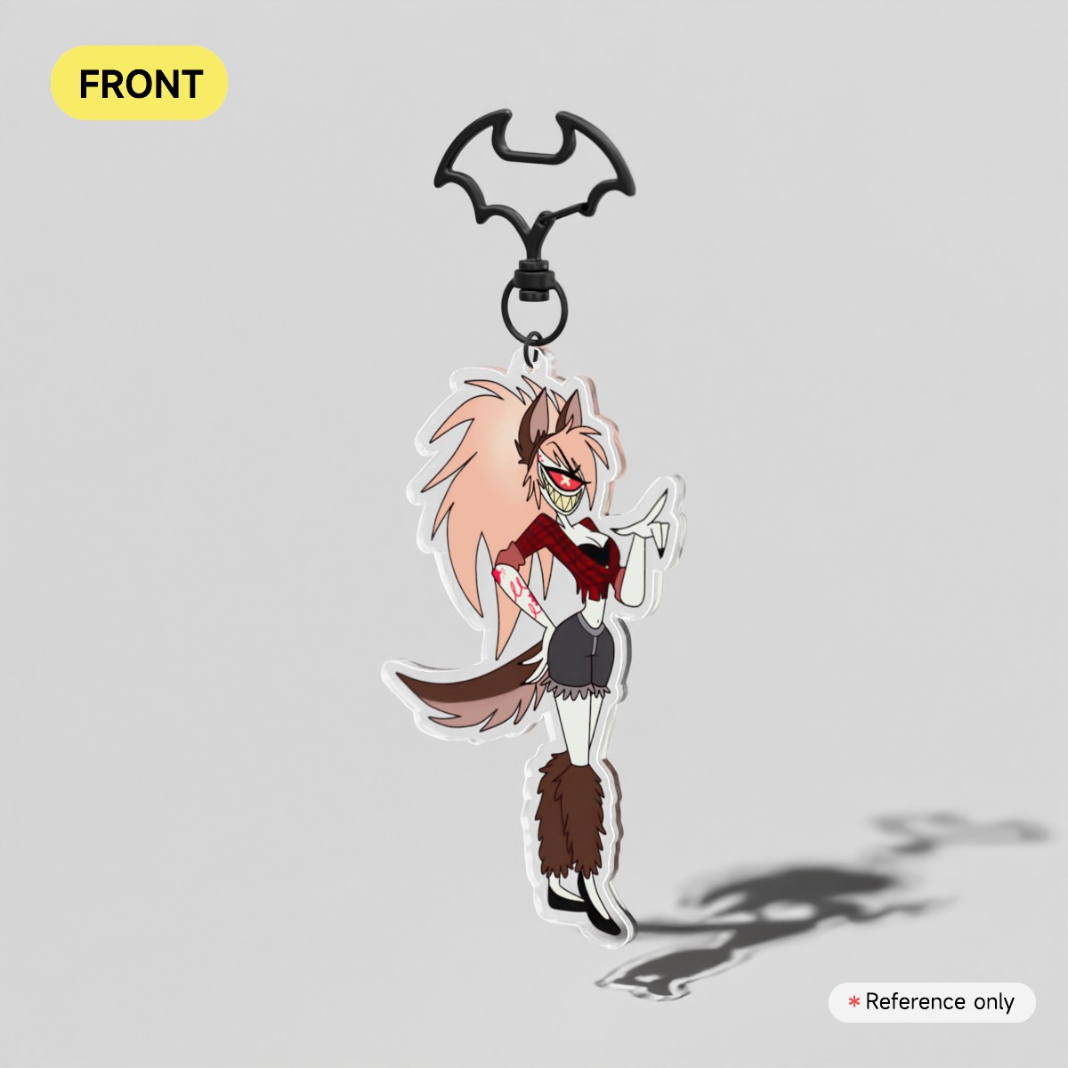Hazbin Halloween | Werewolf Cherri Bomb - Clear Acrylic Keychains
