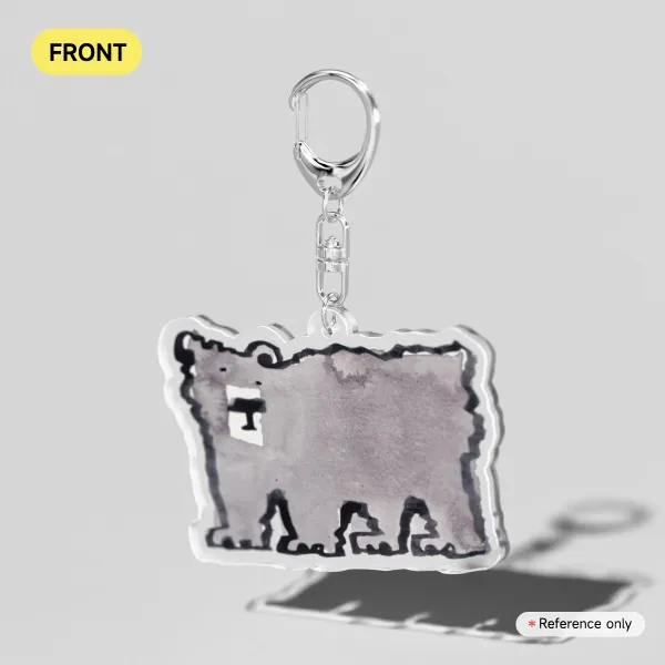 Black Bear V2 Acrylic Keychain