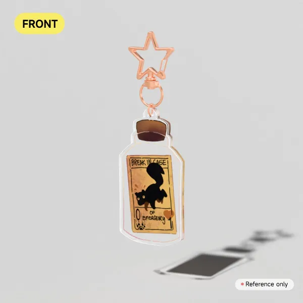 Squirrel in a Bottle Keychain