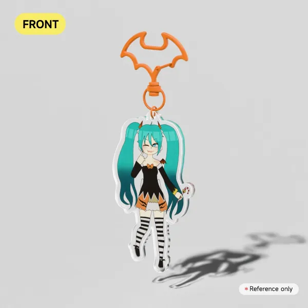 Jack-O'-Lantern Hatsune Miku double sided acrylic keychain