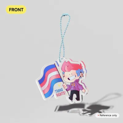 Trans Rights Flag Keychain