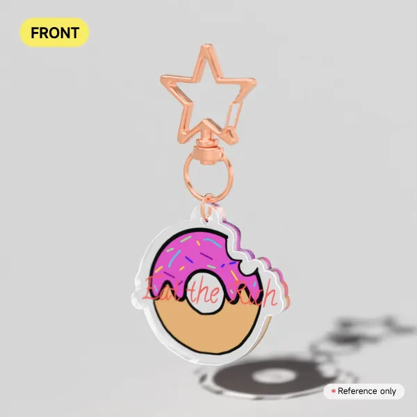 Eat The Rich Donut Clear Acrylic Keychains