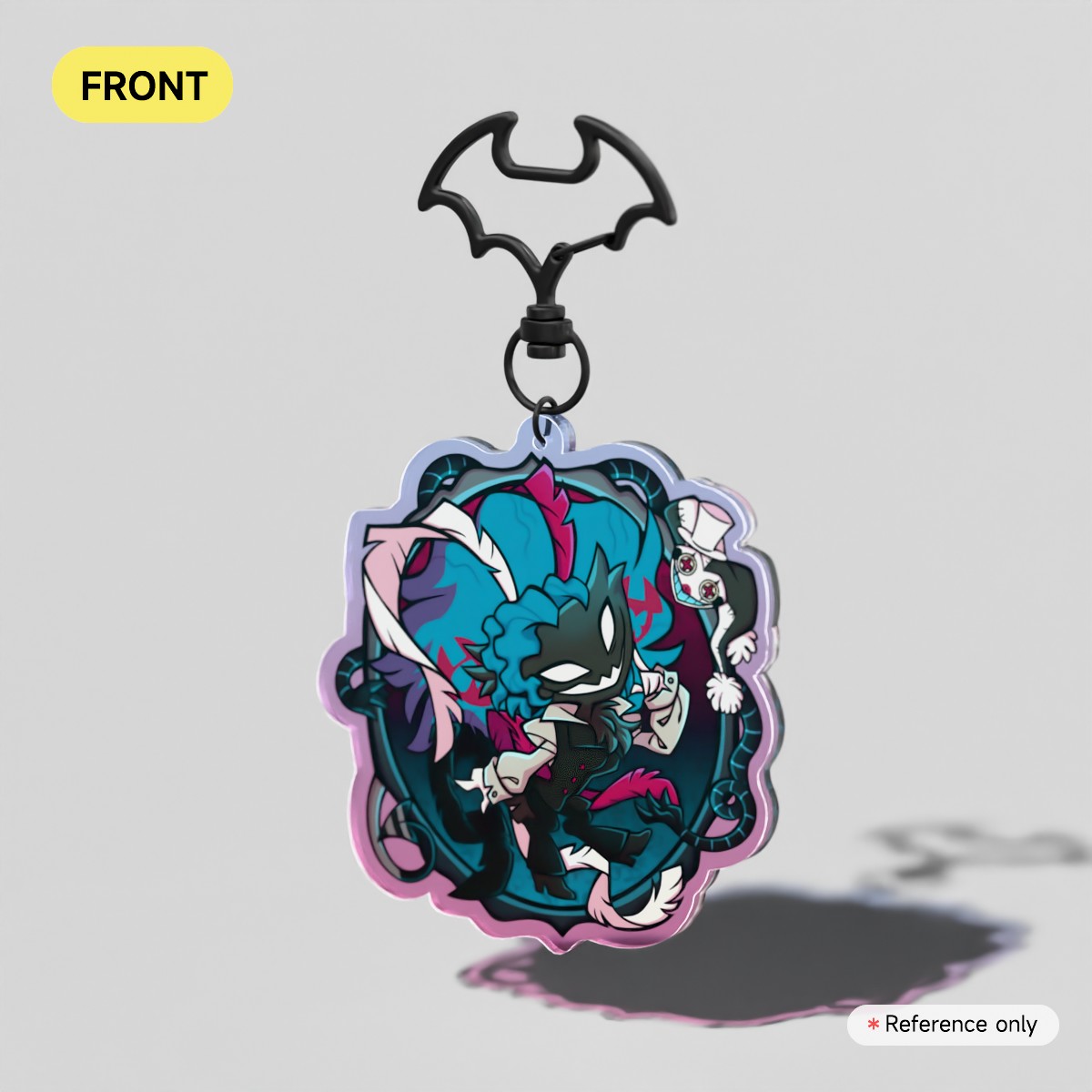 Asmodeus | Colored Edge Acrylic | Keychains Hellacollab Halloween Collection