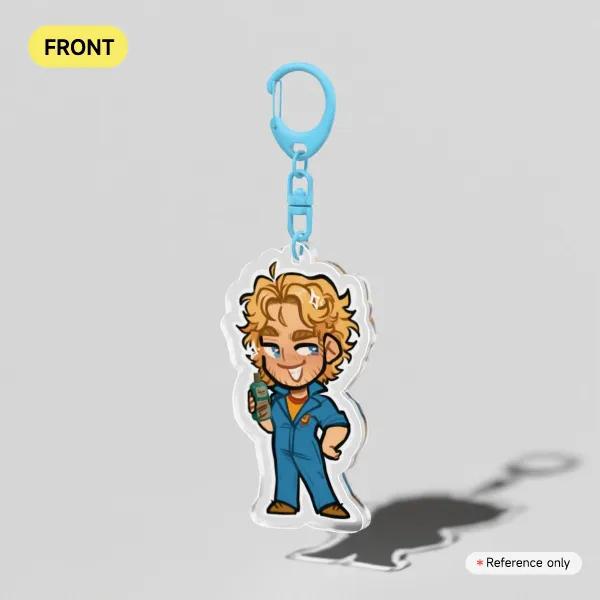 Curly Clear Acrylic Keychain