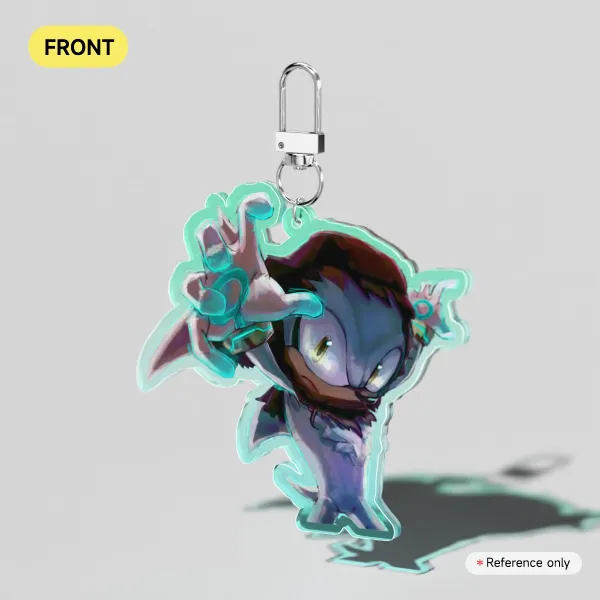 Silver the hedgehog Colored Edge Acrylic Keychains