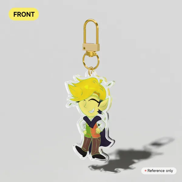 Flowery Clear Acrylic Keychain