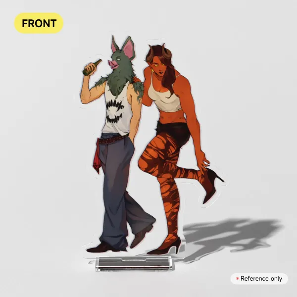 Sonar and Malevola standee