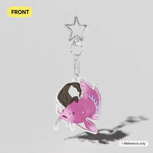 Catfish Pop Fish Clear Acrylic Keychains