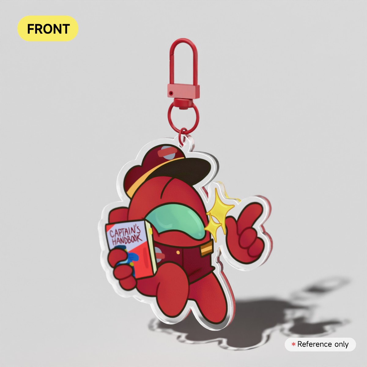 Captain Red Among Us Keychain