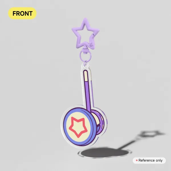 BONK! Hammer Acrylic Keychain - MonochroMenace