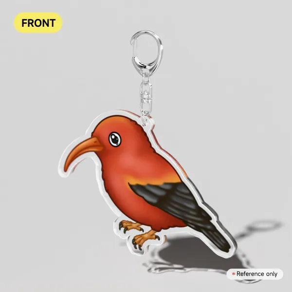 'I'iwi Bird Keychain
