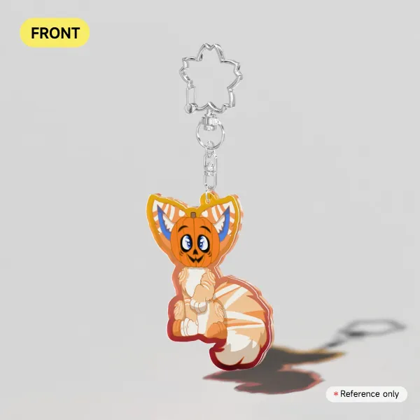 Creamsicle pumpkin keychain