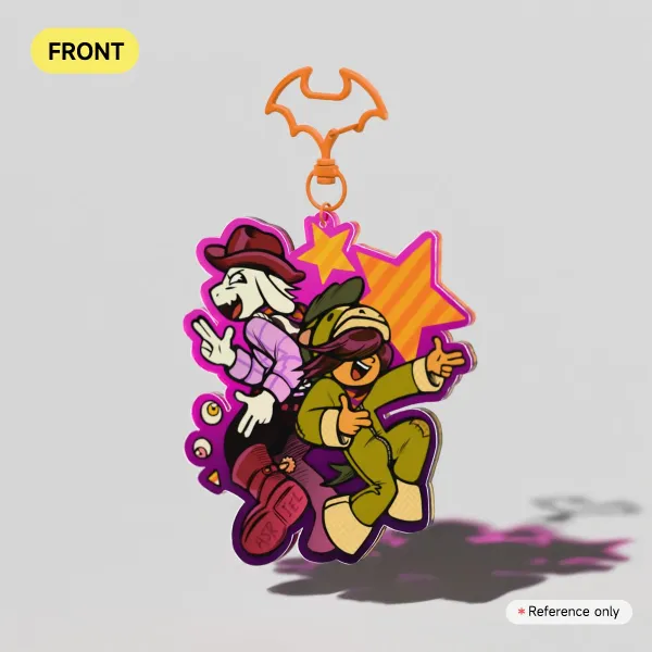 Asriel and Kris Wild Halloween Keychain
