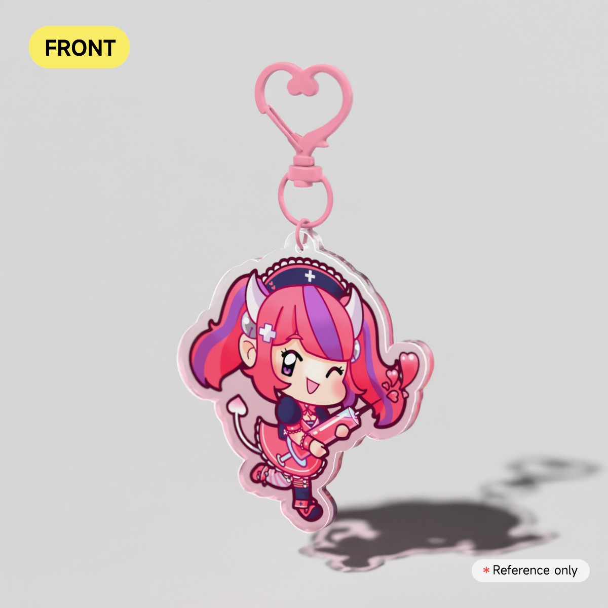 Ironmouse Nurse Clear Acrylic Keychain