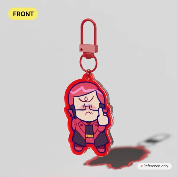 Earth Gang Leader Colored Edge Acrylic Keychains