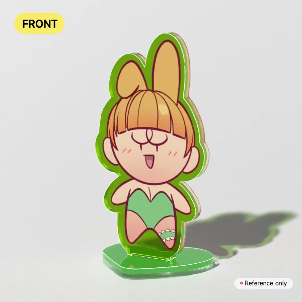 Bowlcut Bunny Night Light Clear Acrylic Standees
