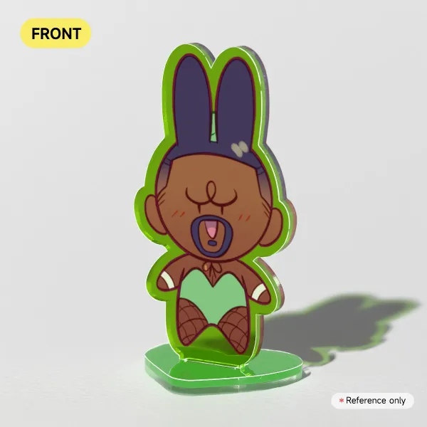Military Bunny Night Light Clear Acrylic Standees