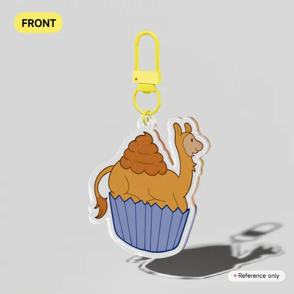 Caramel Camel Cupcake: Clear Acrylic Keychain