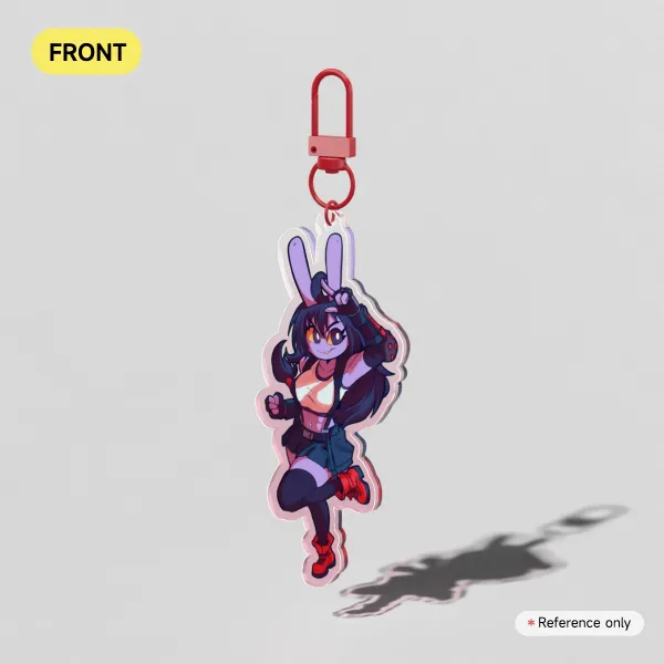 Lily Tifa Clear Acrylic Keychains
