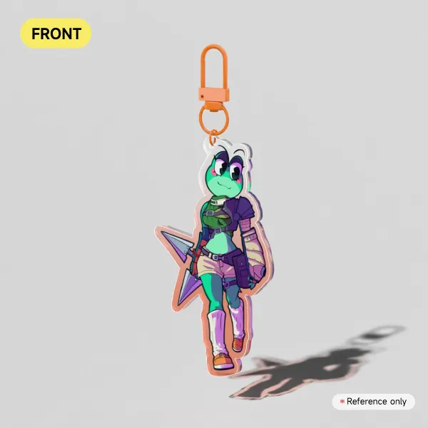 Ribbit Yuffie Clear Acrylic Keychain