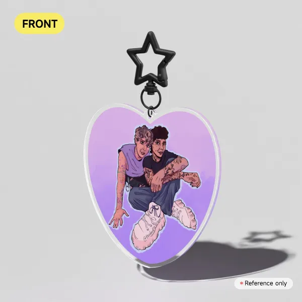 Dan and Phil Tattoo AU Hard Launch Clear Acrylic Keychain