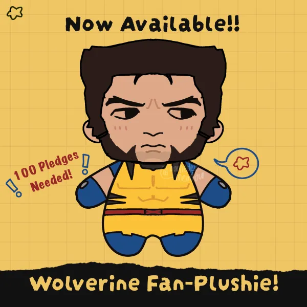 Wolverine Logan Howlett Plushie (fan made / non official) X-Men